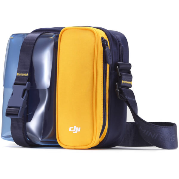 DJI Mini bag je torba dizajnirana da vam omogući lakši transport vašeg drona i osnovnih dodataka, dolazi u žuto-plavoj boji i napravljena od mešavine poliestera i PVC materijala.