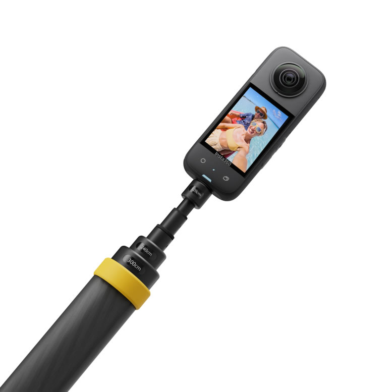 Insta360 Mini Trépied 2.0 - Selfie Stick Et Trépied 2 En 1 - Télécommande Incluse - Léger Et Compact