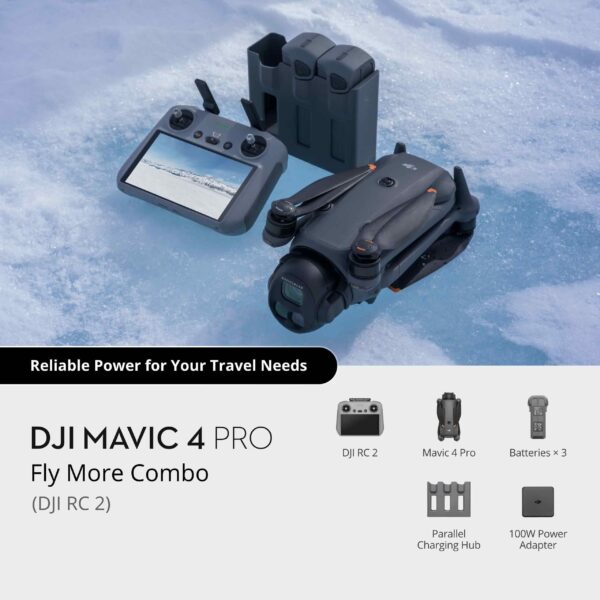 DJI Mavic 4 Pro Fly More Combo kutija – komplet sa ilustracijom sadržaja